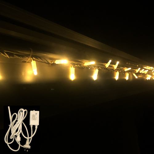 String Lights WARM WHITE 10m White Wire + Controller