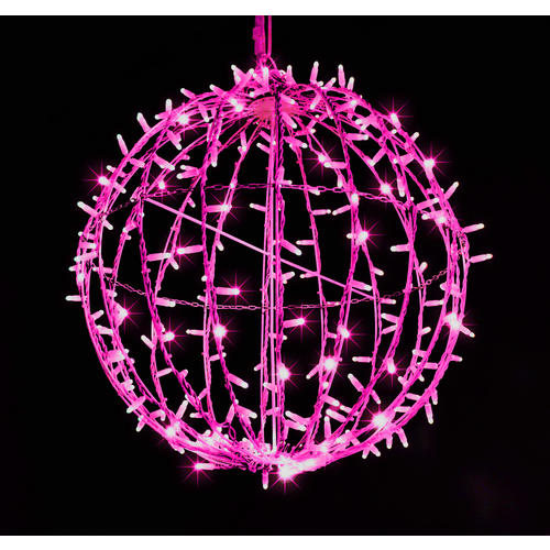 3D Sparkle Ball String Light 50cm Pink 