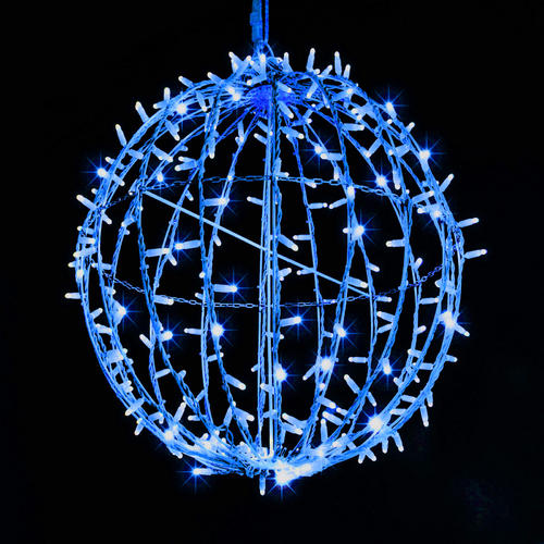 3D Sparkle Ball String Light 80cm Blue
