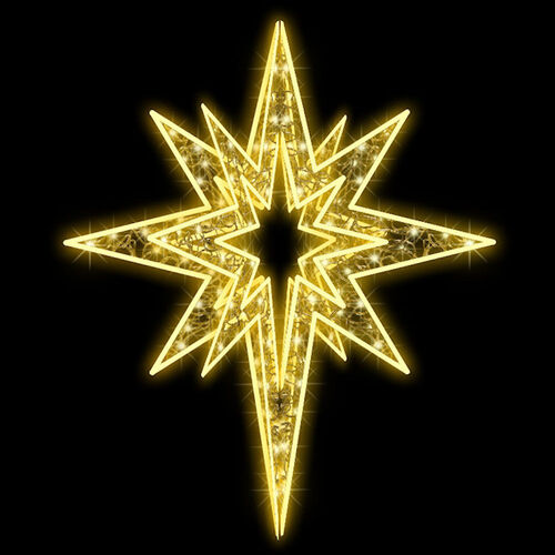 Christmas Star 3D Gold Display 1.2m