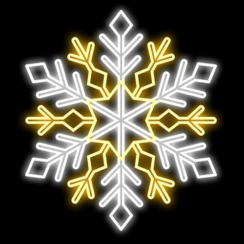 Snowflake Cool White & Warm White 90cm