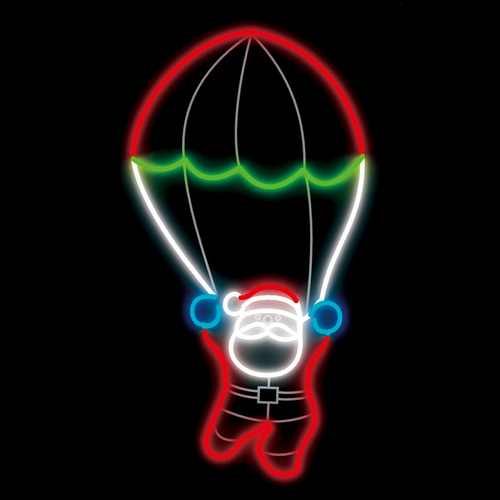 Parachuting Santa Motif 1m
