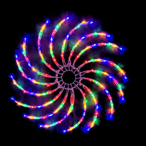 LED Spinner Rainbow Multicolour 50cm