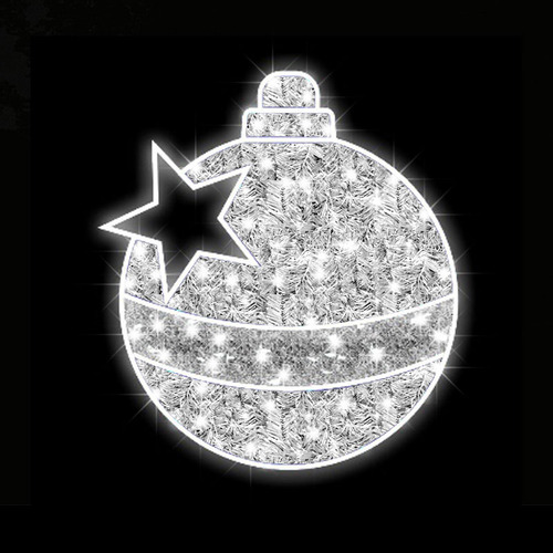 Large Bauble 90cm - White Garland