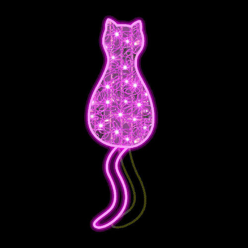 Pink Cat with Moving Tail 100cm