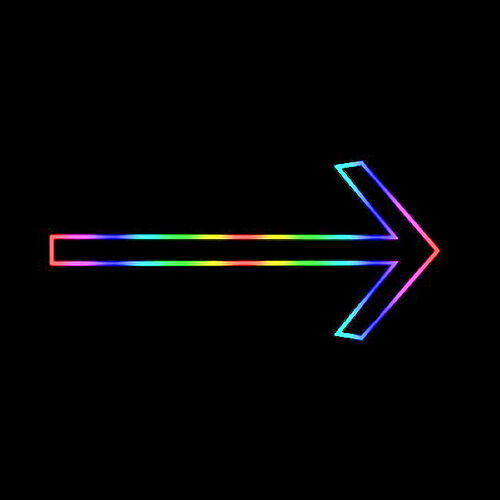 RGB Arrow Motif 150cm
