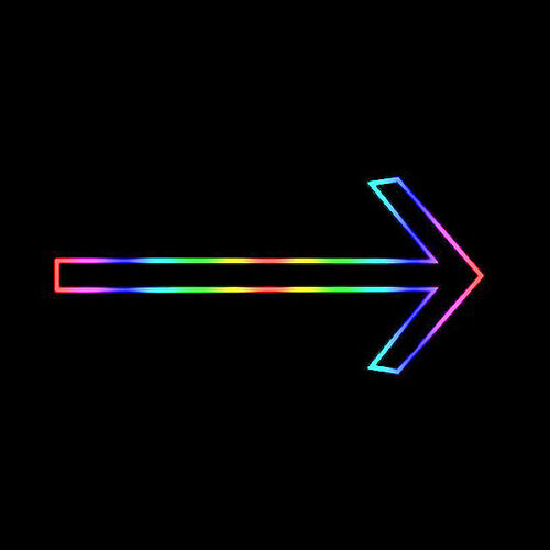 NEW RGB Arrow Motif 150cm