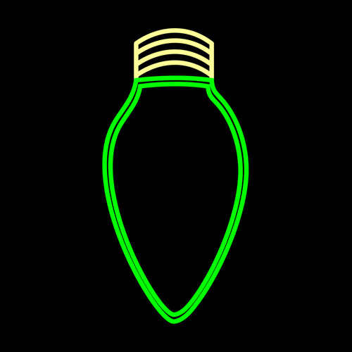Large C9 Pinecone Bulb Green 70cm