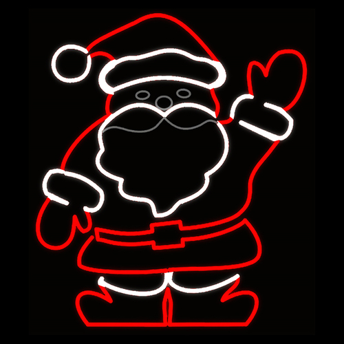 Santa Waving Hand 90cm Animated