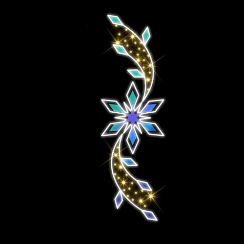 Lamp Pole Petals with Leaves 200cm