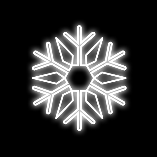 Snowflake Cool White Flashing 60cm