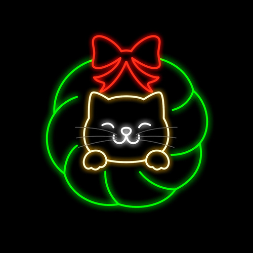 Rusty the Kitten in Wreath 100cm
