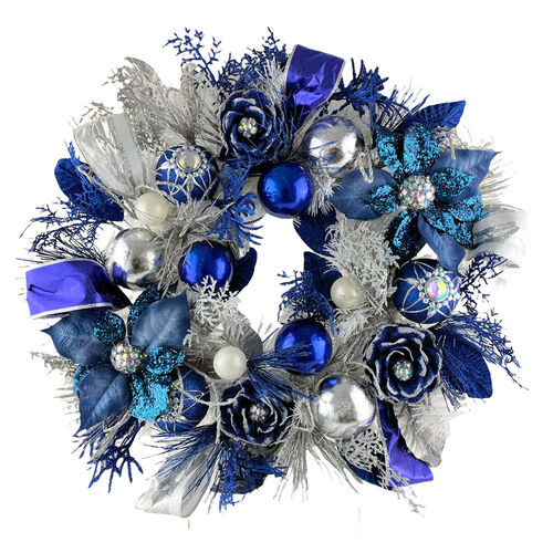 Royal Blue Wreath 56cm