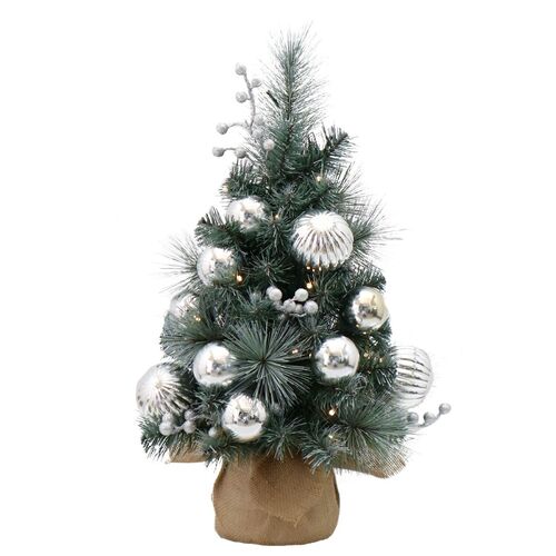 Frosted Pine Tree Pre-Lit 61cm