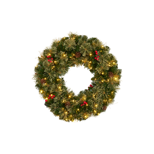 Bristle Berry Wreath Multi Function Light 61cm
