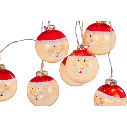 Garland with Lights Red & White 183cm