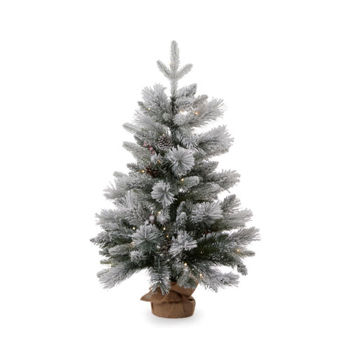 Potted Douglas Fir Snow 3 ft - 50 LED 3 ft